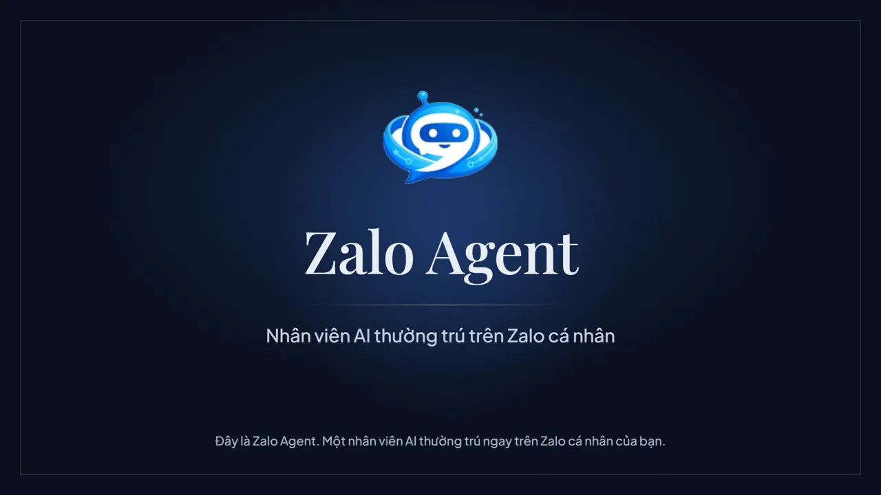 Màn hình mở đầu video giới thiệu trợ lý AI làm việc trong Zalo