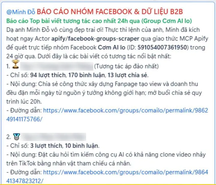 Bài nào hút khách nhất trong nhóm, có số liệu